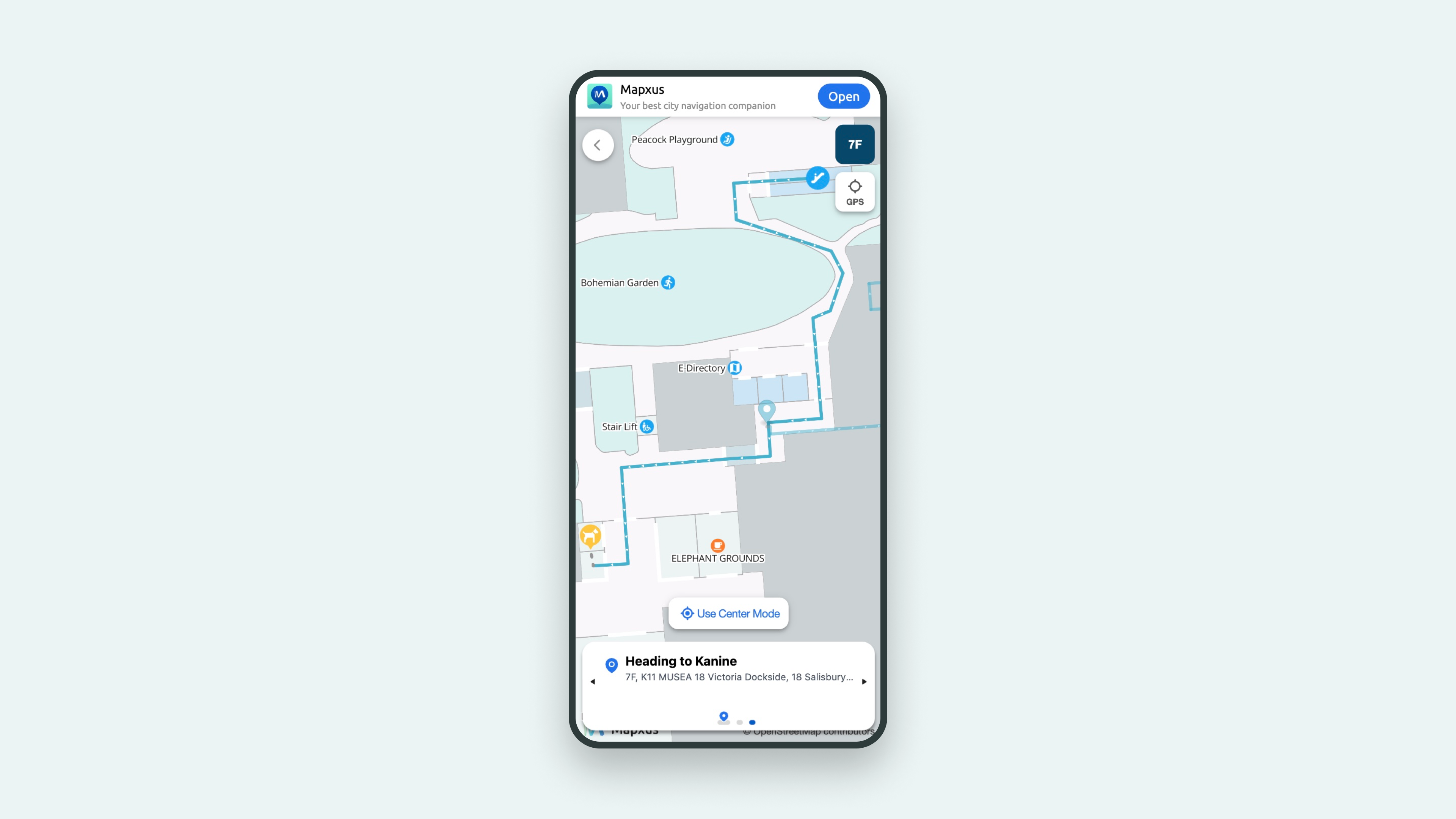 Indoor Map App design detail