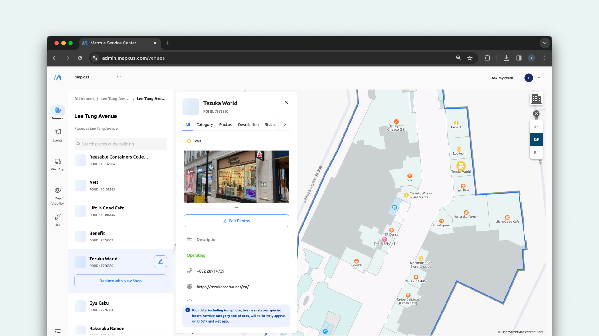Map Management Portal overview