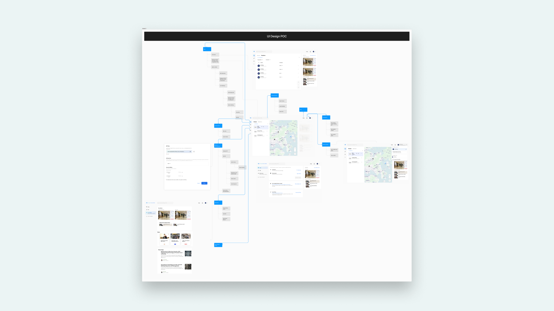 Map Management Portal UI design