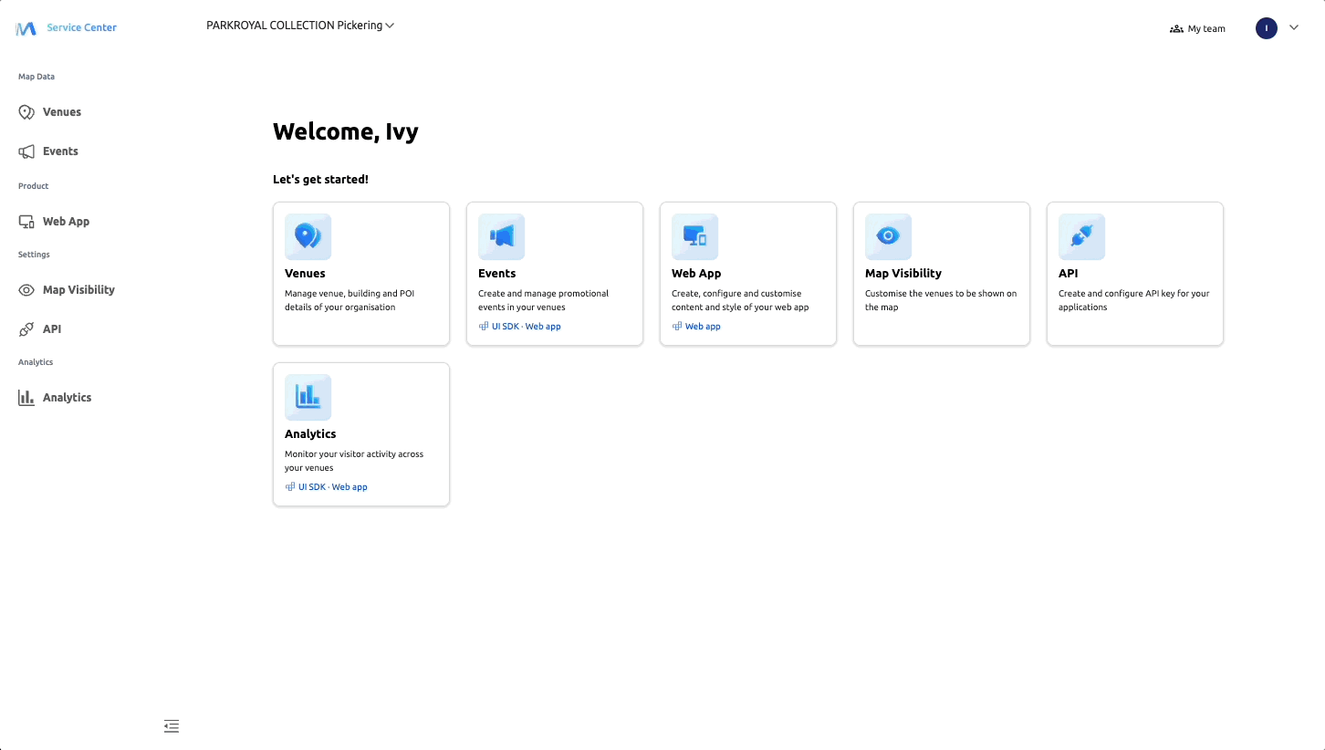 Map Management Portal modules animation