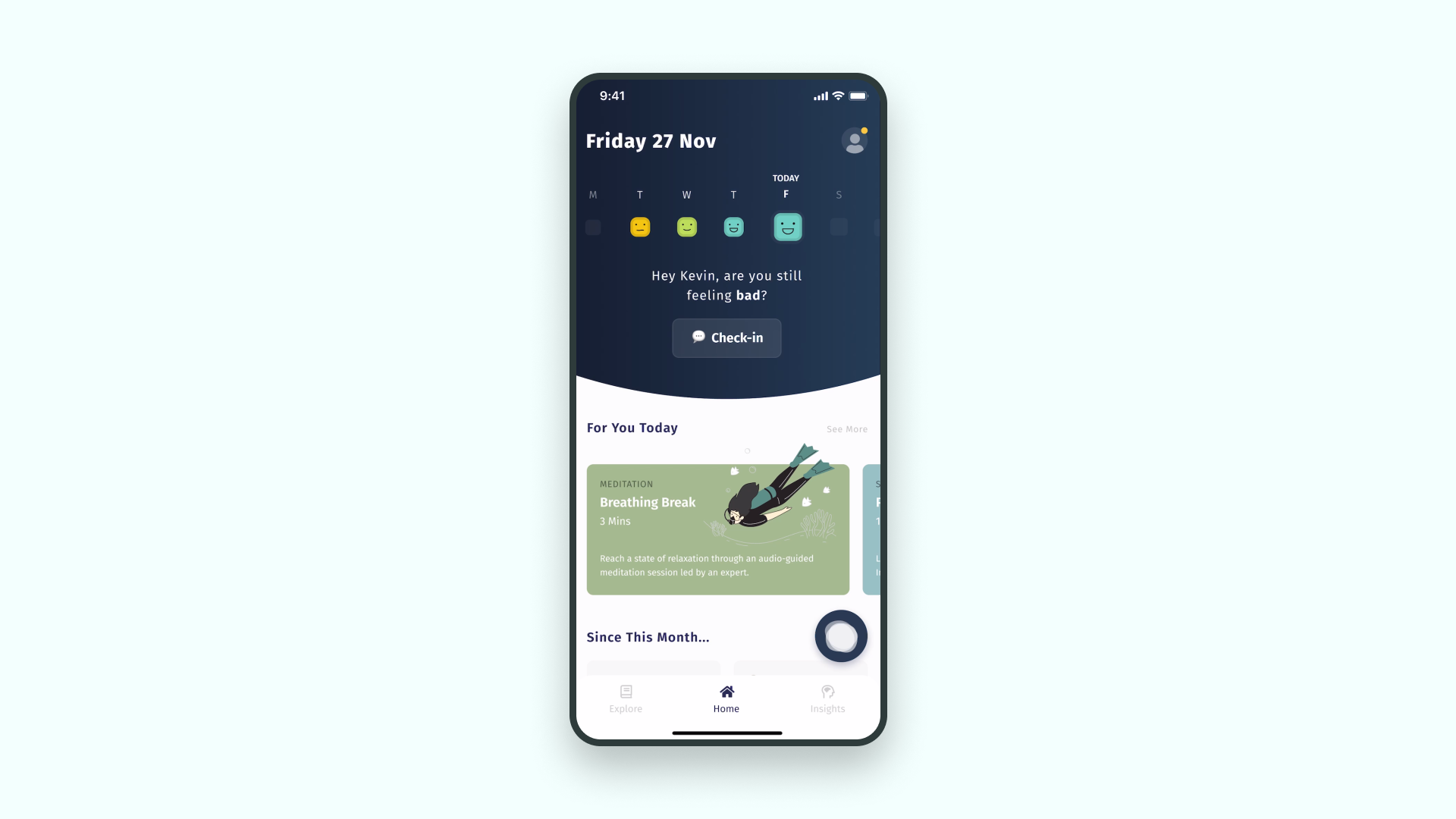 Mental Health App design detail
